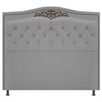 Kit Cabeceira e Calçadeira Yasmim 140cm Casal Corano Cinza - 6