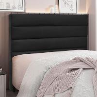 Cabeceira King Size 1,95m Guess Veludo Preto Gran Belo - 2