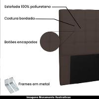 Cabeceira Queen Size 1,60m Tropea Suede Café - Gran Belo