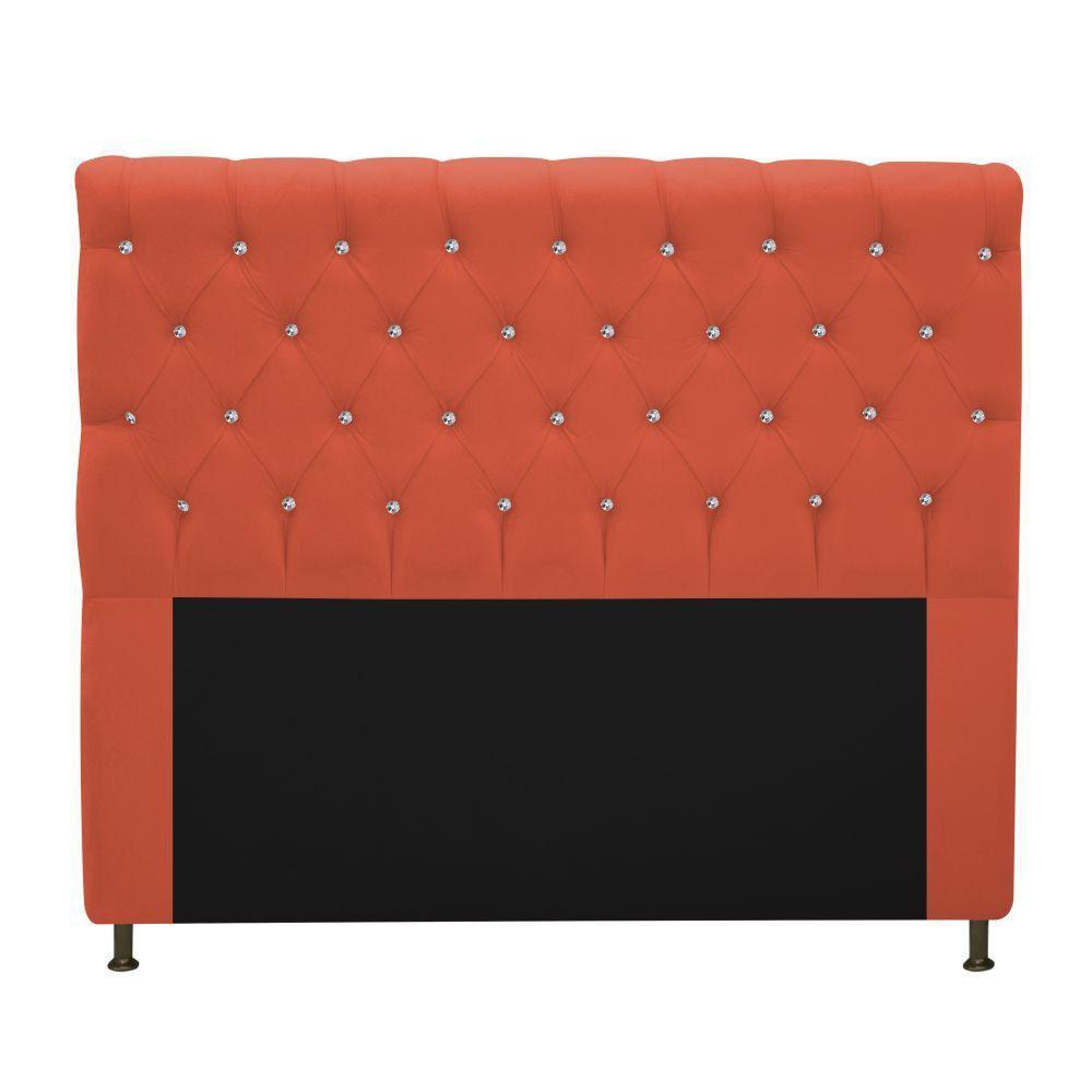 Cabeceira Estofada Cristal 195cm King Size Terracota - 8