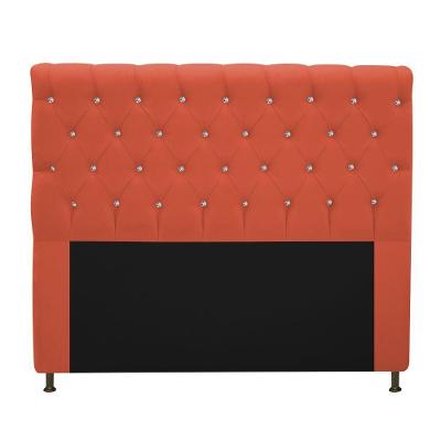Cabeceira Estofada Cristal 195cm King Size Terracota