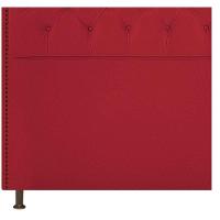 Cabeceira Estofada Yasmim 140 Cm Casal Suede Vermelho - 2