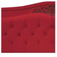 Cabeceira Estofada Yasmim 140 Cm Casal Suede Vermelho - 5
