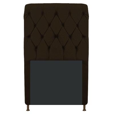 Cabeceira Estofada Cristal 90cm Solteiro Marrom