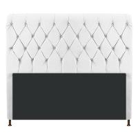 Cabeceira Estofada Cristal 195cm King Size Branco - 1