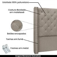 Cabeceira Queen Size 1,84m Loewe Linho Areia - Gran Belo