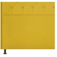 Cabeceira Estofada Yasmim 140 cm Casal Suede Amarelo - 7