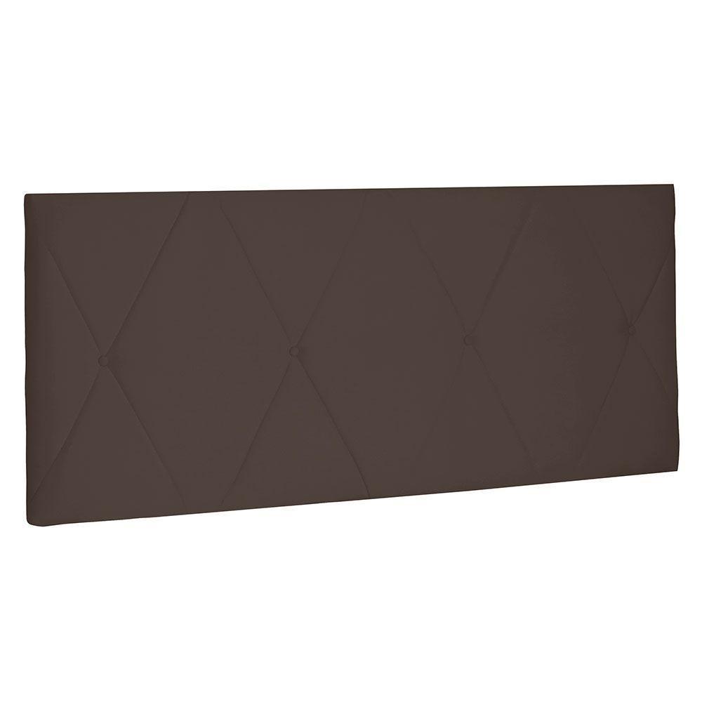 Cabeceira Painel Queen 1,60m Aquilla Suede Marrom Café - 1