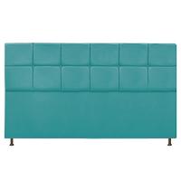 Cabeceira Estofada Damares 195 Cm King Size Azul Turquesa - 1