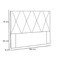 Cabeceira Queen 1,60m Aquilla Suede Marrom Café