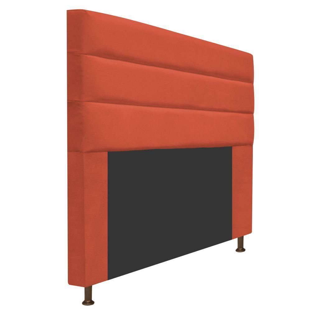 Cabeceira Estofada Turim 160cm Queen Size Suede Terracota - 7
