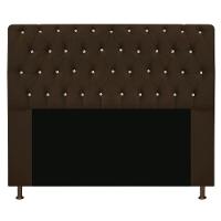 Cabeceira Estofada Lady Com Strass 195cm Queen Size Suede - 1