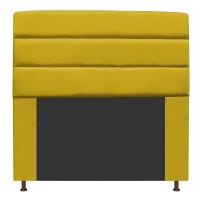 Cabeceira Estofada Turim 160cm Queen Size Suede Amarelo - 1