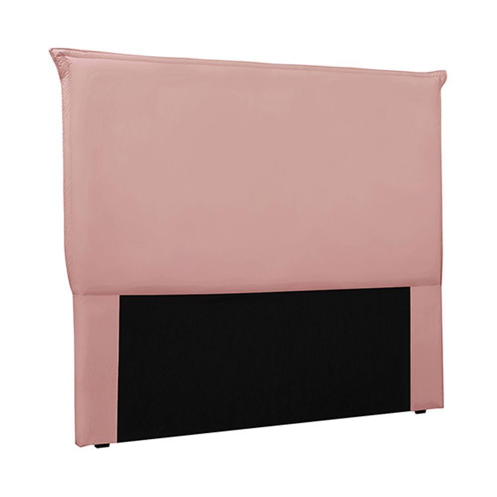 Cabeceira Casal 1,40m Trento Veludo Rosa Gran Belo - 1