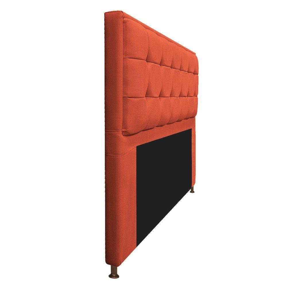 Cabeceira Copenhague 160cm Queen Size Suede Terracota - 4