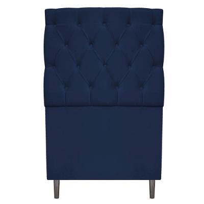 Cabeceira Estofada Liverpool 90 Cm Suede Azul Marinho Adj Decor