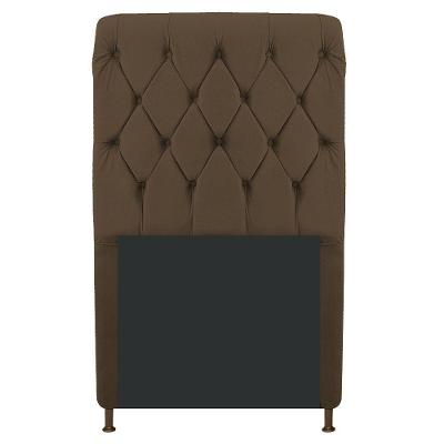 Cabeceira Estofada Cristal 90cm Solteiro Marrom