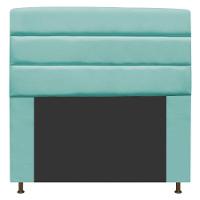 Cabeceira Estofada Turim 140cm Casal Suede Azul Tiffany - 10