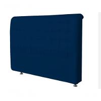 Cabeceira Dama 1,95 Cm Cama Box King Size Suede Azul Marinho - 1