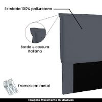 Cabeceira Queen Size 1,60m Trento Suede Cinza - Gran Belo - 7