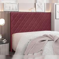 Cabeceira King Size 1,95m Givenchy Veludo Vinho Gran Belo