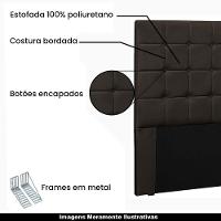 Cabeceira Queen Size 1,60m Tropea Pu Marrom - Gran Belo - 2