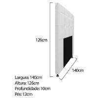 Kit Cabeceira E Calçadeira 140 Cm Casal Branco - 2