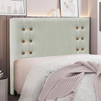 Cabeceira Casal 1,40m Kors Veludo Prata Gran Belo - 2