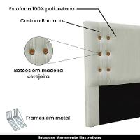 Cabeceira Casal 1,40m Kors Veludo Prata Gran Belo