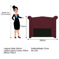 Kit Cabeceira E Calçadeira Veneza 195 Cm King Size Suede - 2