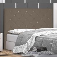 Cabeceira Queen Size 1,60m Tàzio Suede Caramelo - Gran Belo - 2