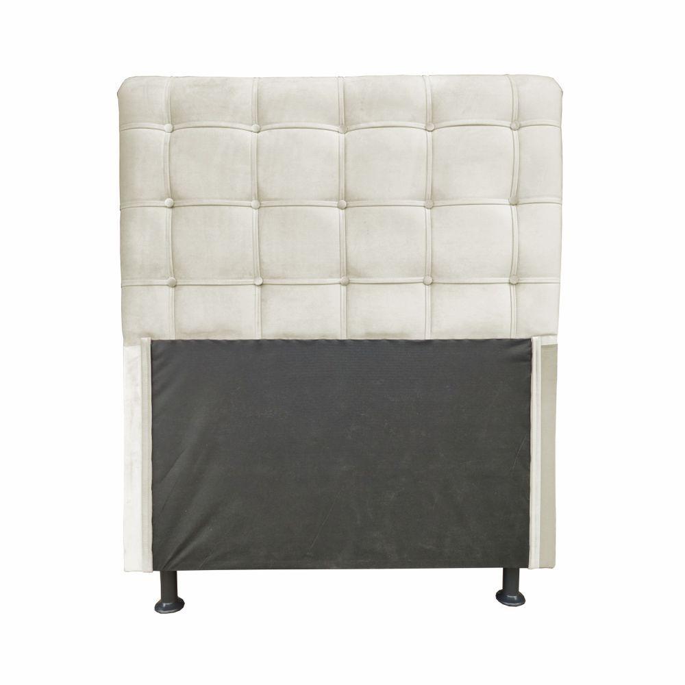 Cabeceira Dama 1,40 Cm Para Cama Box Casal Suede Bege - 1