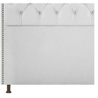 Kit Cabeceira e Calçadeira Yasmim 140cm Casal Suede Branco - 2