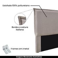 Cabeceira Queen Size 1,60m Trento Linho Areia - Gran Belo