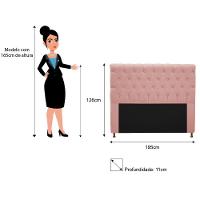 Cabeceira Estofada Cristal 195cm King Size Rosê - 2