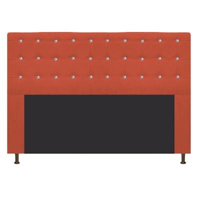 Cabeceira Estofada Dama 195 Cm King Size Suede Terracota