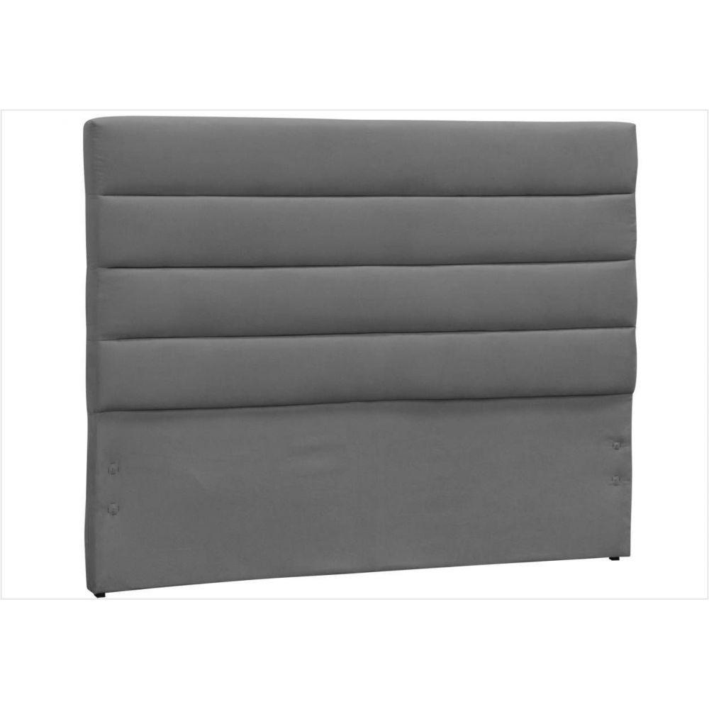 Cabeceira Solteiro Greta 90 Cm D´monegatto Suede Liso Cinza - 3