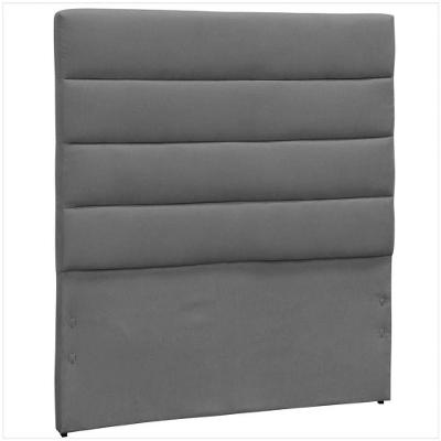 Cabeceira Solteiro Greta 90 Cm D´monegatto Suede Liso Cinza