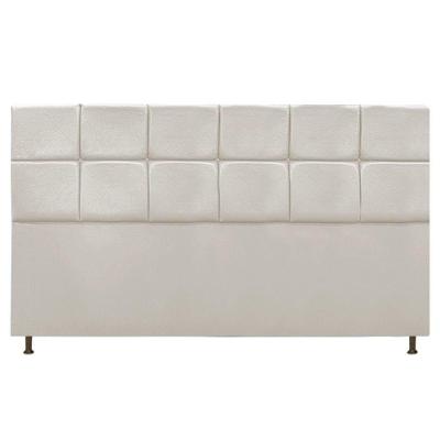 Cabeceira Estofada Damares 195 Cm King Size com Botonê Bege