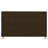 Cabeceira Estofada Damares 195 Cm King Size Suede Marrom - 1
