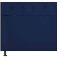 Cabeceira Estofada Yasmim 140 cm Casal Suede Azul Marinho - 3