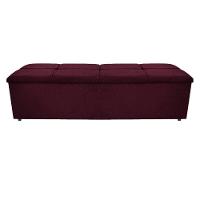 Kit Cabeceira Calçadeira Munique 195cm King Size Suede Bordô - 6