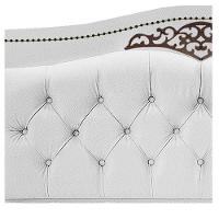 Cabeceira Estofada Yasmim 140 cm Casal Suede Branco - 7