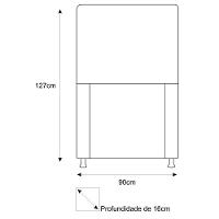 Cabeceira Estofada Dama 90 Cm Solteiro Com Strass Branco - 3