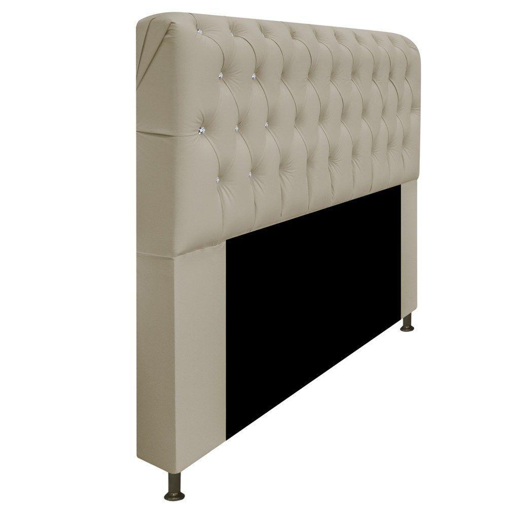 Cabeceira Estofada Lady Com Strass 160cm Queen Size Corano - 3