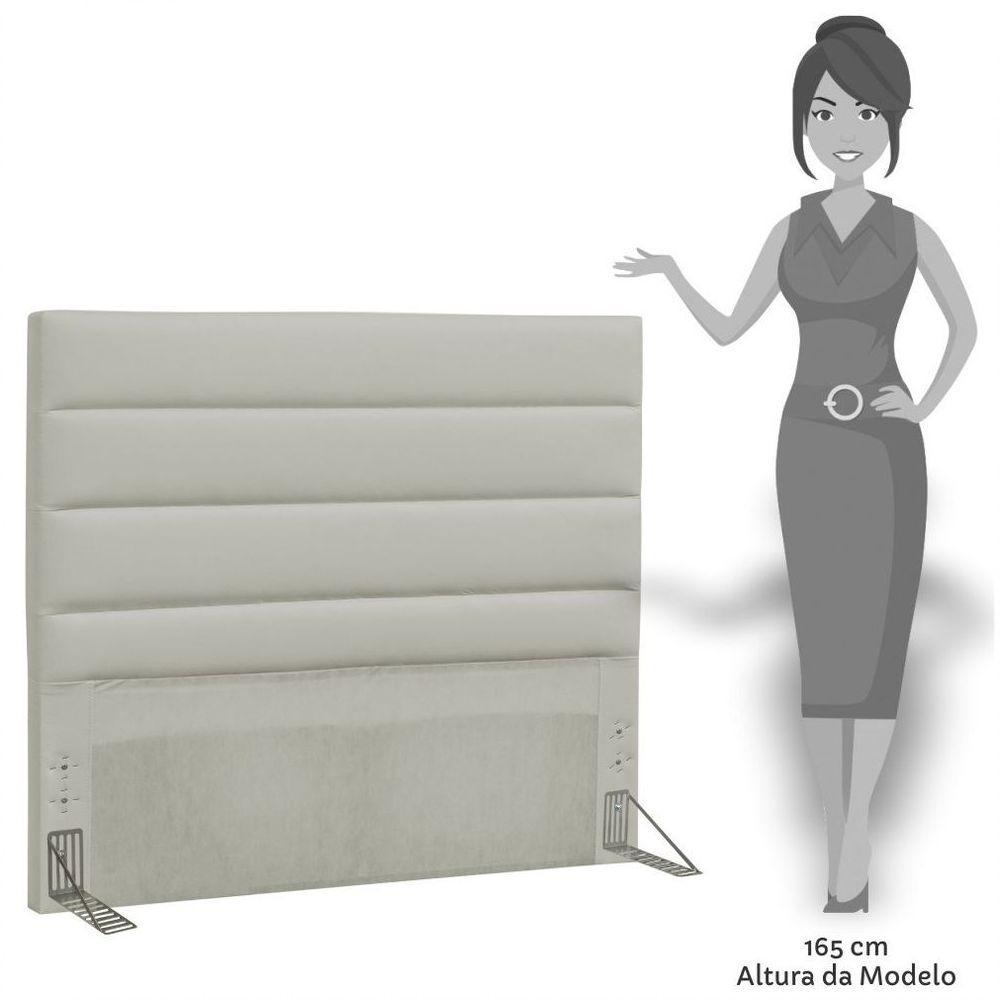 Cabeceira Quarto King Greta 195cm Corano Bege - 5