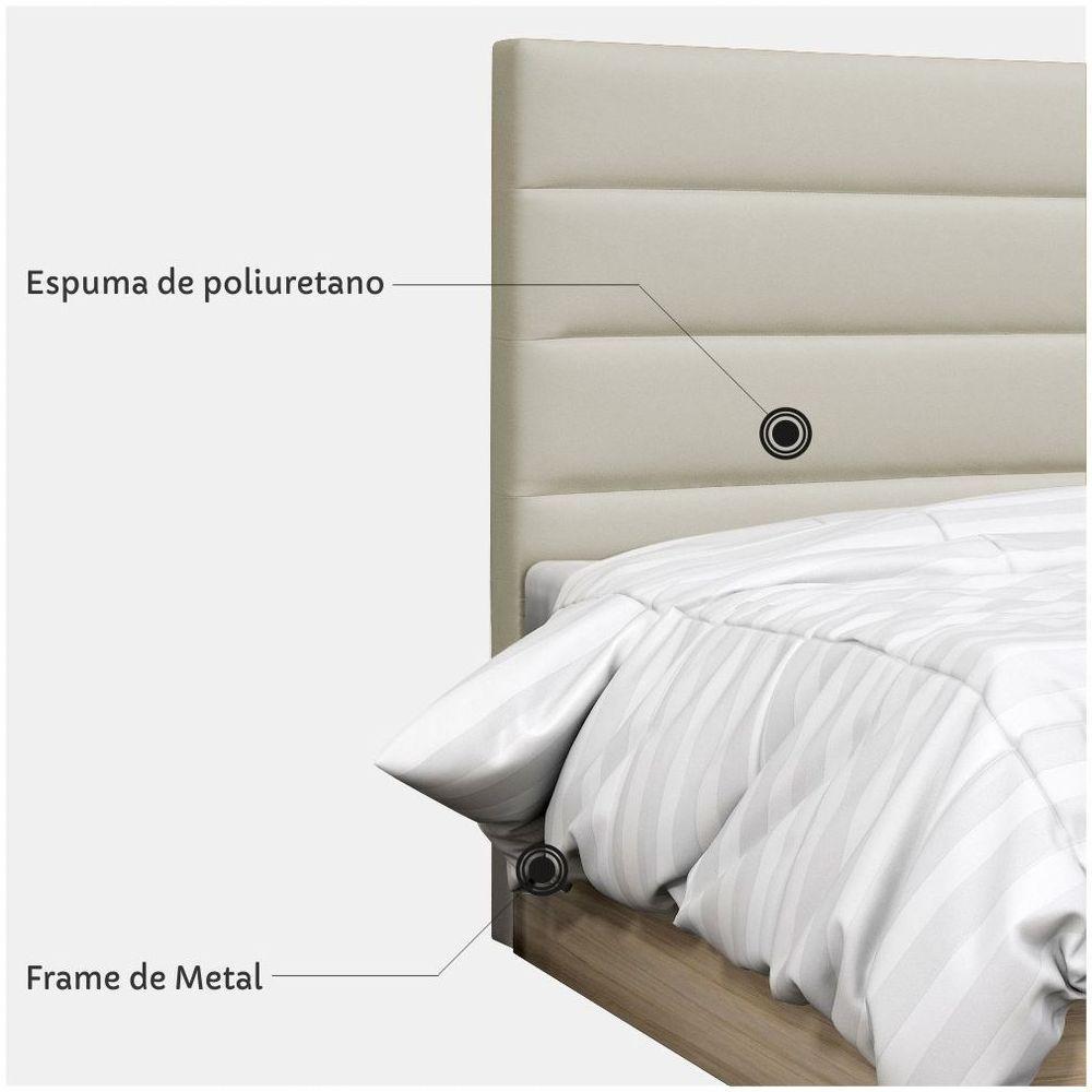 Cabeceira Quarto King Greta 195cm Corano Bege - 6