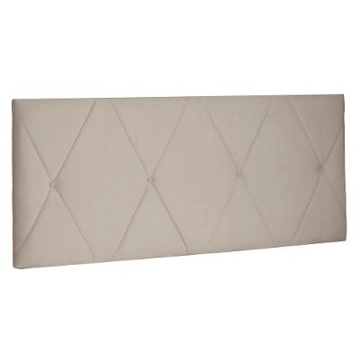 Cabeceira Painel King 1,95m Aquilla Suede Bege