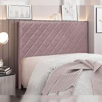 Cabeceira King Size 1,95m Givenchy Veludo Lilás Gran Belo - 2