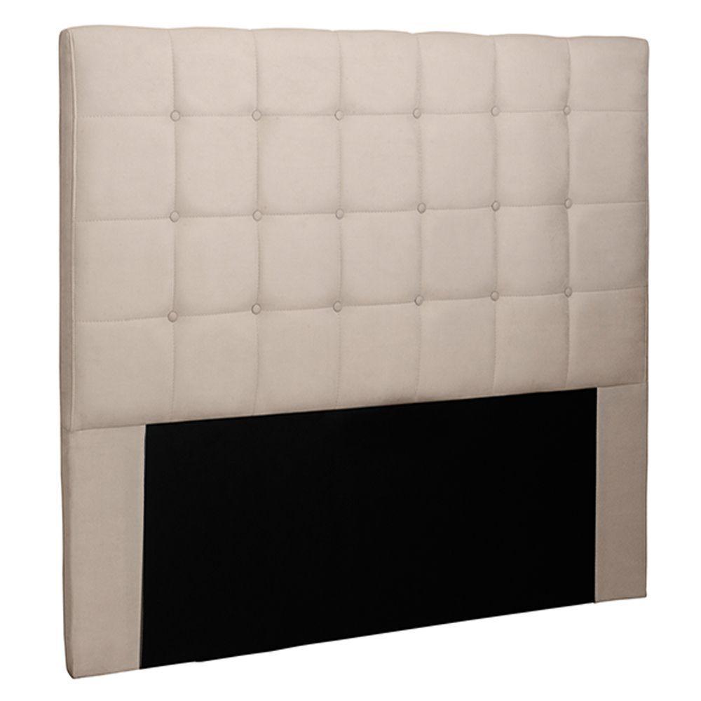 Cabeceira Queen Size 1,60m Tropea Suede Bege - Gran Belo - 1